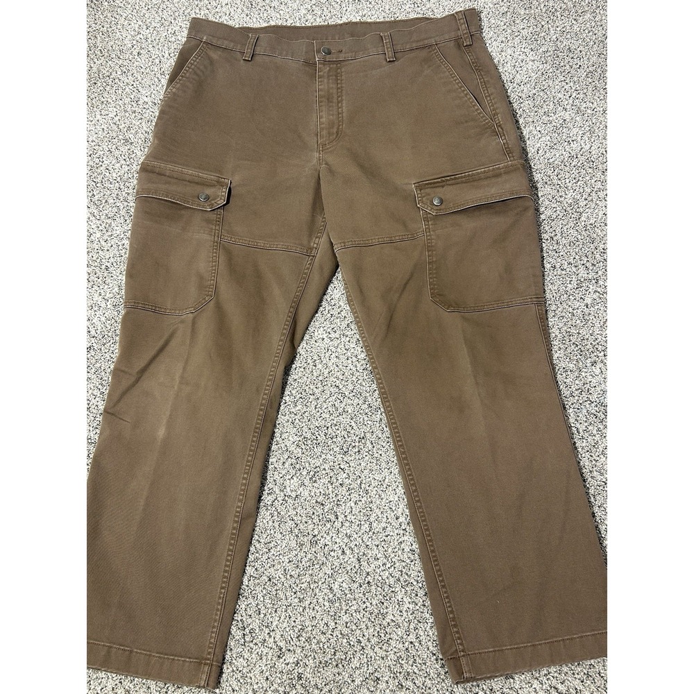 Duluth Trading 40 Grit Pants Mens 38x30 Brown Cotton Cargo‎ Workwear Utility